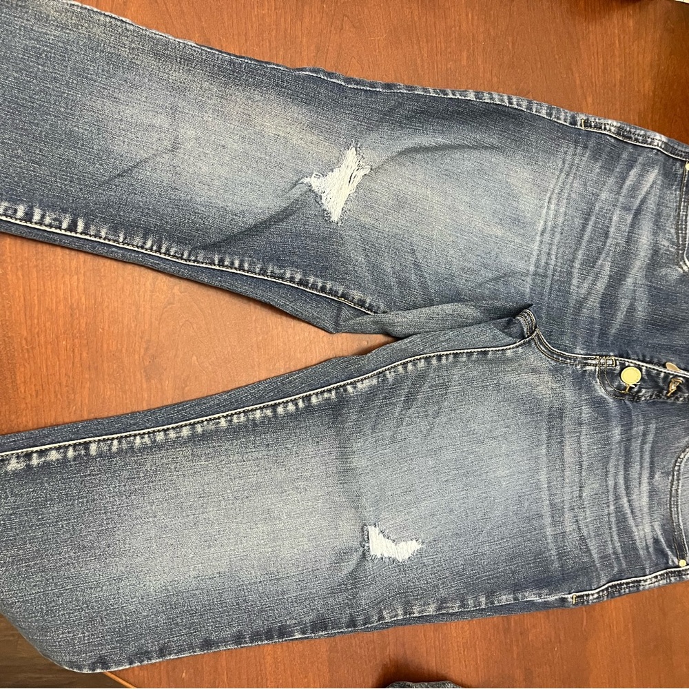 Women's Blue Distressed Jeans